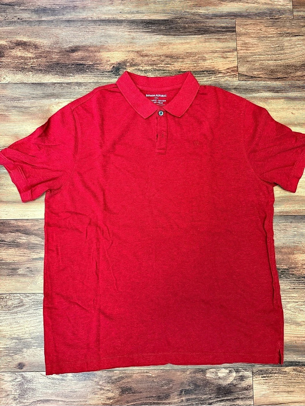 Banana Republic Organic Cotton Pique Polo Red XL Organic Cotton Polo